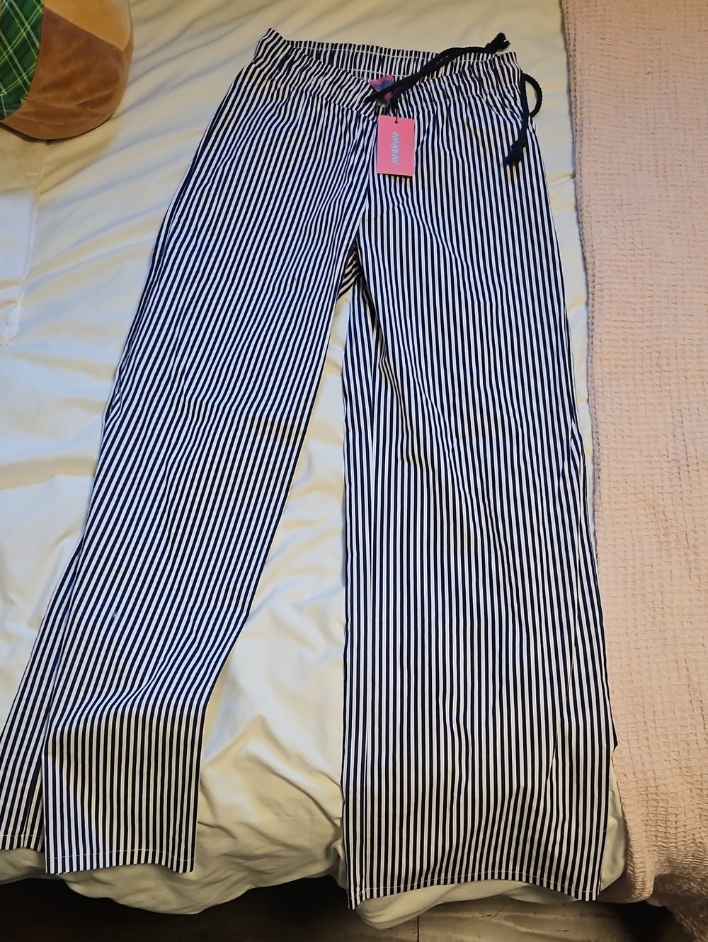 Edikted Black & White Striped Kids Pull-On Pants